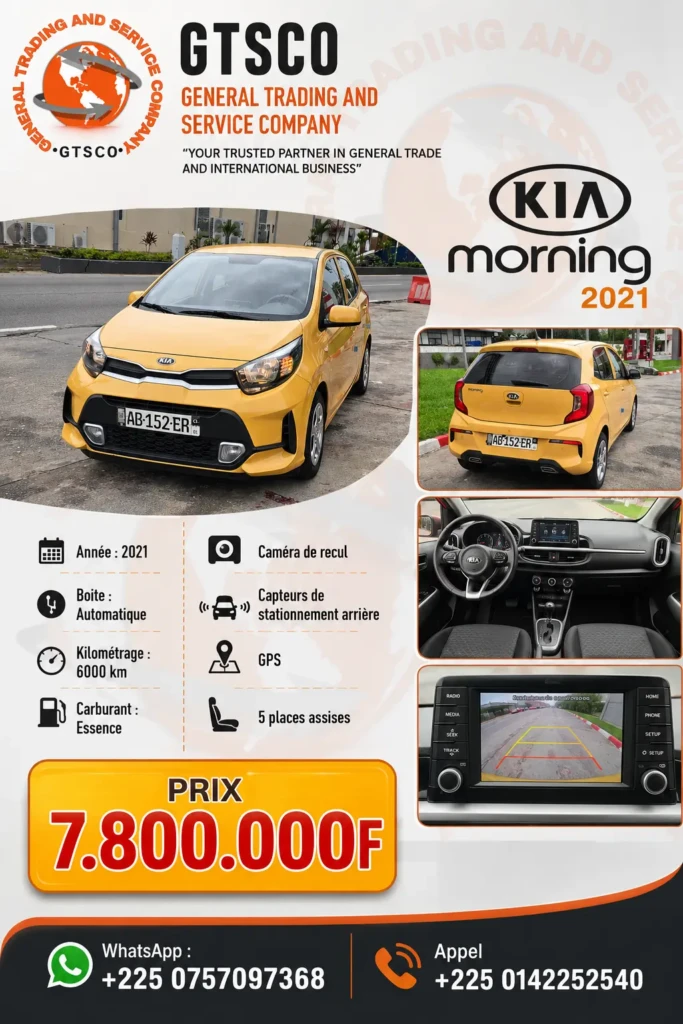 Kia Morning à vendre Abidjan - Voiture Côte d'Ivoire